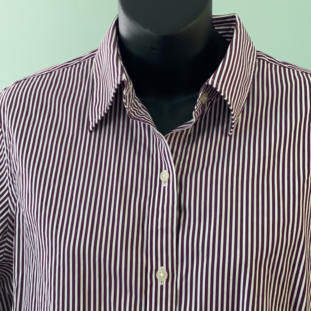Lauren Ralph Lauren striped button down shirt LP - Picture 3 of 8